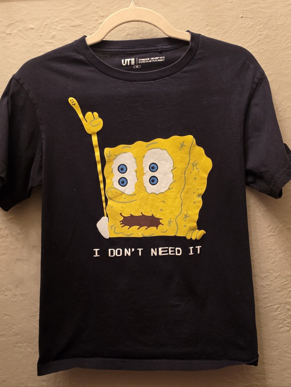 Uniqlo UT CPFM SpongeBob I Don't Need It Graphic Tee Youth XL/Adult XS/S